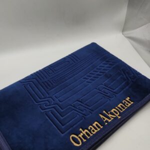 Özel İsimli Peluş Seccade ( Lacivert )